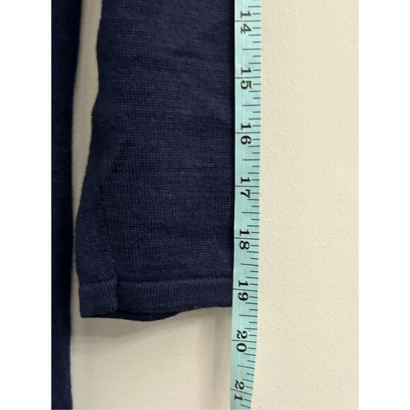 Lilly Pulitzer Delvin Navy blue 100% merino wool sweater dress sz S with gold - Picture 9 of 10
